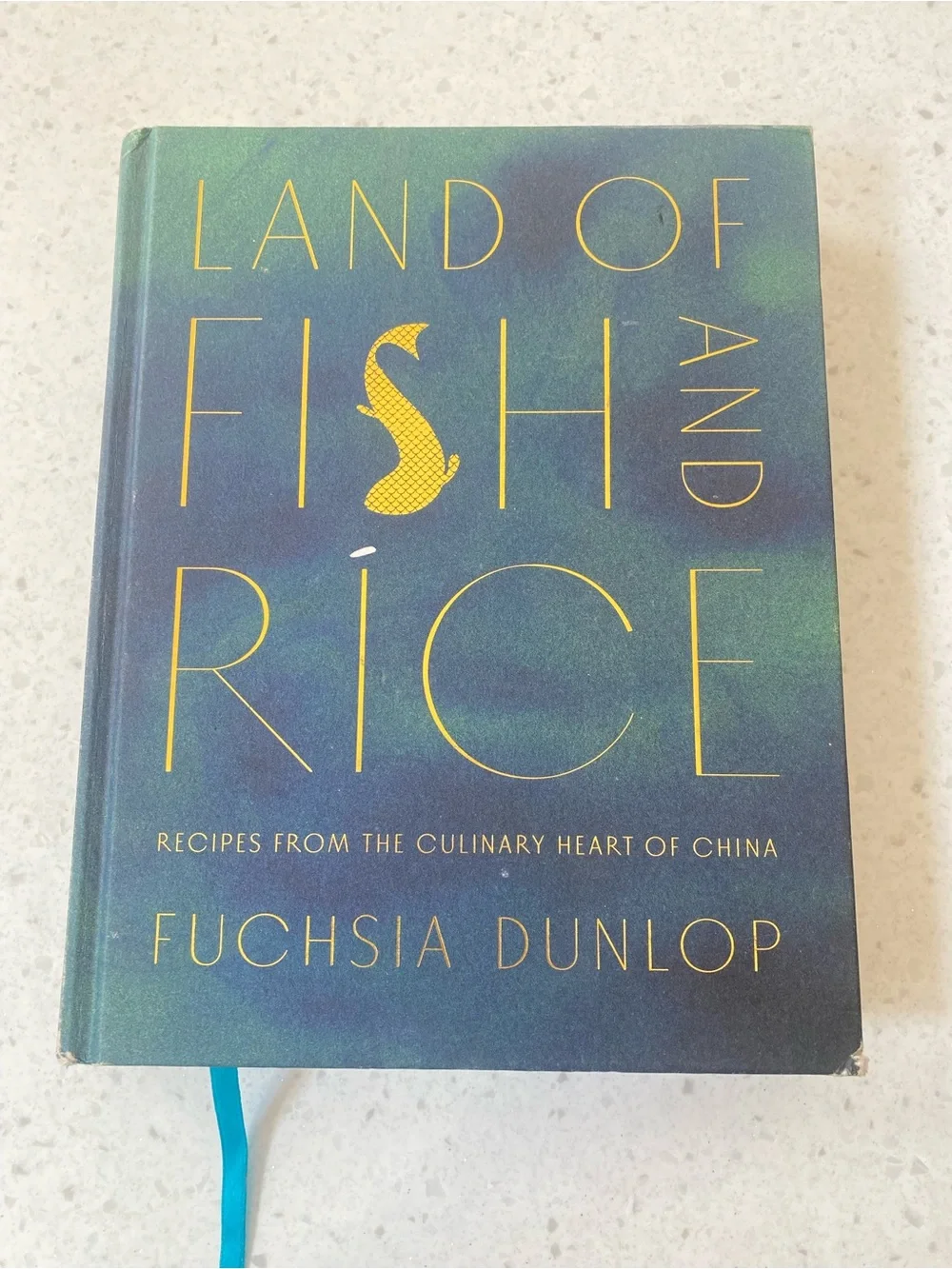 Land of Fish and Rice by Fuchsia Dunlop - Blue & Gold Hardcover Cookbook